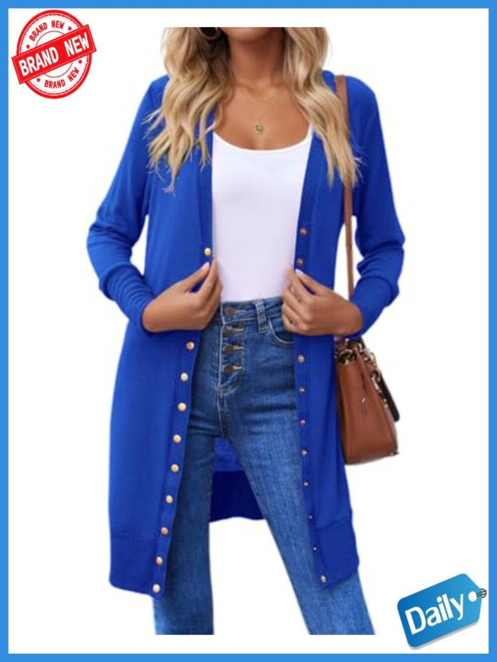 Women's Button Down Cardigan Sweater Lightweight Knit Open Front